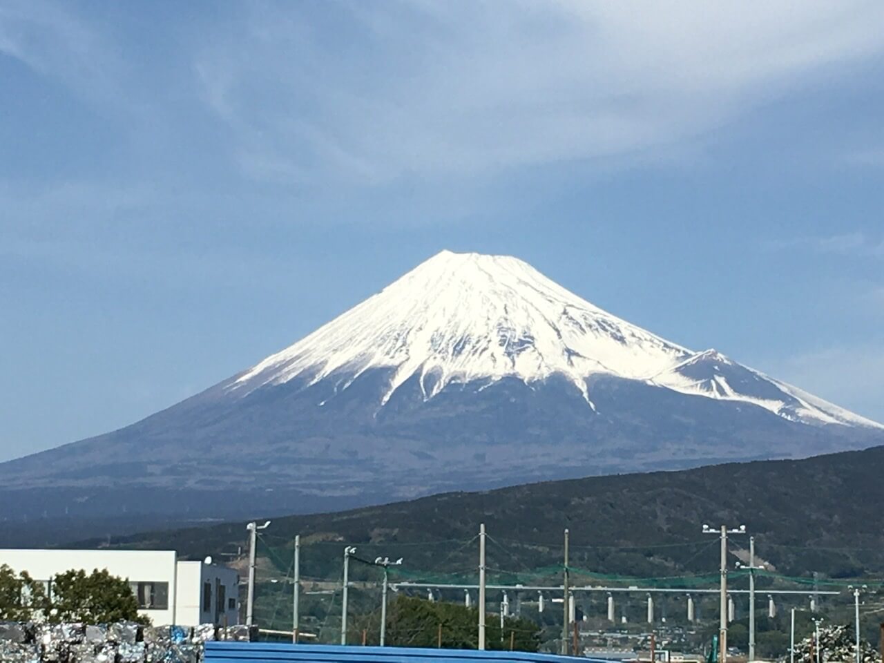 富士市中里から見た富士山